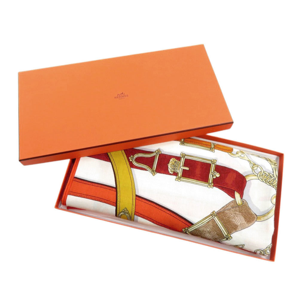 新品同様 エルメス カレジェアン カレ140 CAVALCADOUR カヴァルカドゥール カシミヤ シルク マルチカラー スカーフ 1564【中古】HERMES