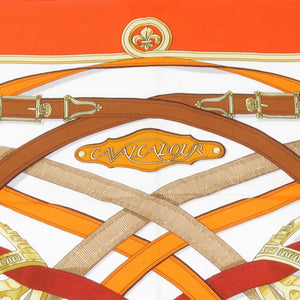 新品同様 エルメス カレジェアン カレ140 CAVALCADOUR カヴァルカドゥール カシミヤ シルク マルチカラー スカーフ 1564【中古】HERMES