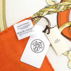 新品同様 エルメス カレジェアン カレ140 CAVALCADOUR カヴァルカドゥール カシミヤ シルク マルチカラー スカーフ 1564【中古】HERMES