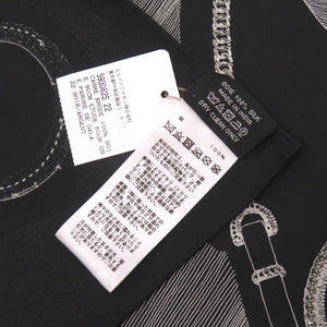 未使用 エルメス カレ90 PLANCHE D ETVDE 正装のエチュード ラインストーン シルク ブラック 黒 1565 【中古】 HERMES