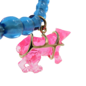 美品 ディオール パンサー レジン ブルー ゴールド金具 青 チョーカー 1569【中古】Dior