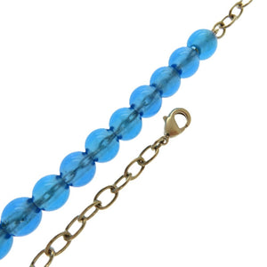 美品 ディオール パンサー レジン ブルー ゴールド金具 青 チョーカー 1569【中古】Dior