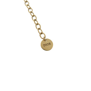 美品 ディオール パンサー レジン ブルー ゴールド金具 青 チョーカー 1569【中古】Dior