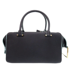 美品 デルボー クールボックス MM トリヨンソフトグレインレザー ネイビー 2way ハンドバッグ 1581【中古】DELVAUX
