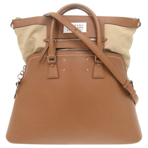 新品同様 メゾン マルジェラ 5AC S61WD0008 レザー ブラウン 2WAY ハンドバッグ ショルダーバッグ 1582【中古】Maison Margiela