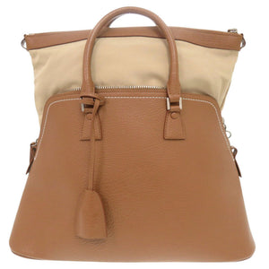 新品同様 メゾン マルジェラ 5AC S61WD0008 レザー ブラウン 2WAY ハンドバッグ ショルダーバッグ 1582【中古】Maison Margiela