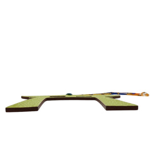 新品同様 エルメス プティアッシュ 鳥居 トリイ レザー イエロー 黄 その他小物 1610【中古】HERMES