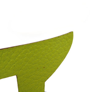 新品同様 エルメス プティアッシュ 鳥居 トリイ レザー イエロー 黄 その他小物 1610【中古】HERMES