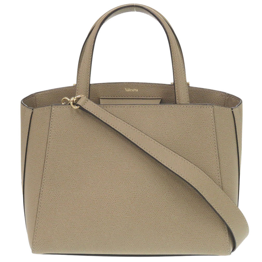 新品同様 ヴァレクストラ 2WAY トリエンナーレ レザー ブラウン ハンドバッグ 茶 1612【中古】Valextra