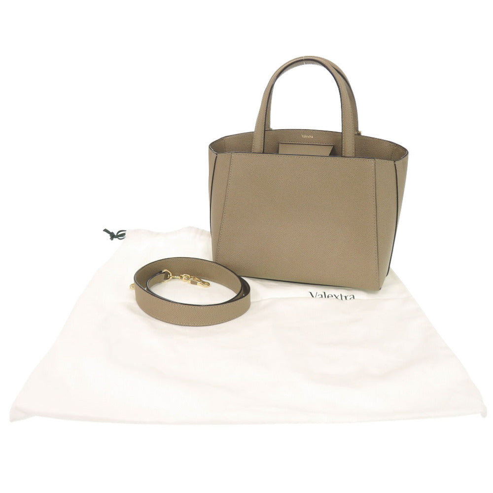 新品同様 ヴァレクストラ 2WAY トリエンナーレ レザー ブラウン ハンドバッグ 茶 1612【中古】Valextra