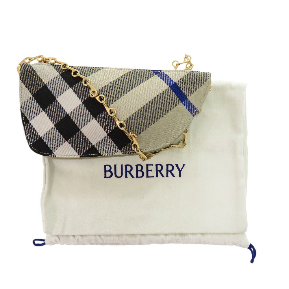 未使用 バーバリー マイクロ シールドスリングバッグ キャンバス ベージュ ショルダーバッグ 1616【中古】BURBERRY