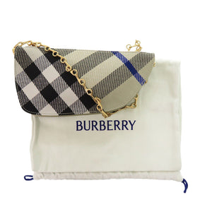 未使用 バーバリー マイクロ シールドスリングバッグ キャンバス ベージュ ショルダーバッグ 1616【中古】BURBERRY