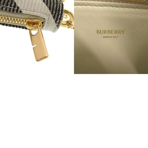 未使用 バーバリー マイクロ シールドスリングバッグ キャンバス ベージュ ショルダーバッグ 1616【中古】BURBERRY