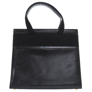 美品 サルヴァトーレフェラガモ 2WAY ヴァラリボン BA214178 レザー ブラック ハンドバッグ 黒 1621【中古】Salvatore Ferragamo