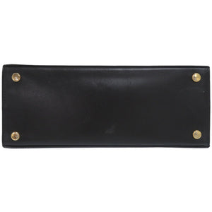 美品 サルヴァトーレフェラガモ 2WAY ヴァラリボン BA214178 レザー ブラック ハンドバッグ 黒 1621【中古】Salvatore Ferragamo