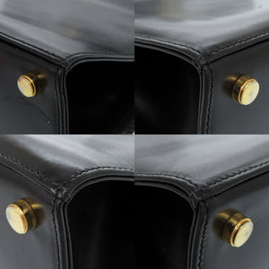 美品 サルヴァトーレフェラガモ 2WAY ヴァラリボン BA214178 レザー ブラック ハンドバッグ 黒 1621【中古】Salvatore Ferragamo