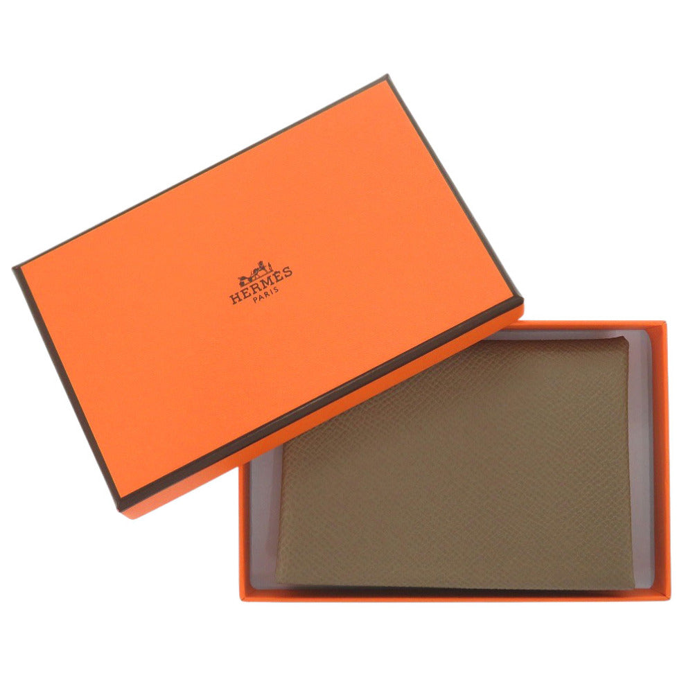 未使用 エルメス カルヴィデュオ ヴォーエプソン エトゥープ シルバー金具 W刻印(2024年製) コインケース 財布 1648【中古】HERMES
