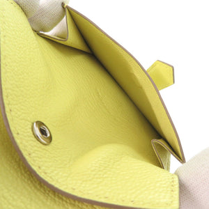 新品同様 エルメス ベアン カードケース シェーブルミゾル ライム W刻印(2024年製) イエロー 1650【中古】HERMES