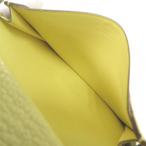 新品同様 エルメス ベアン カードケース シェーブルミゾル ライム W刻印(2024年製) イエロー 1650【中古】HERMES