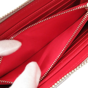 未使用 クリスチャンルブタン パネトーネ スタッズ ラウンドファスナー 3175224 レザー グレー 長財布 1654【中古】Christian Louboutin