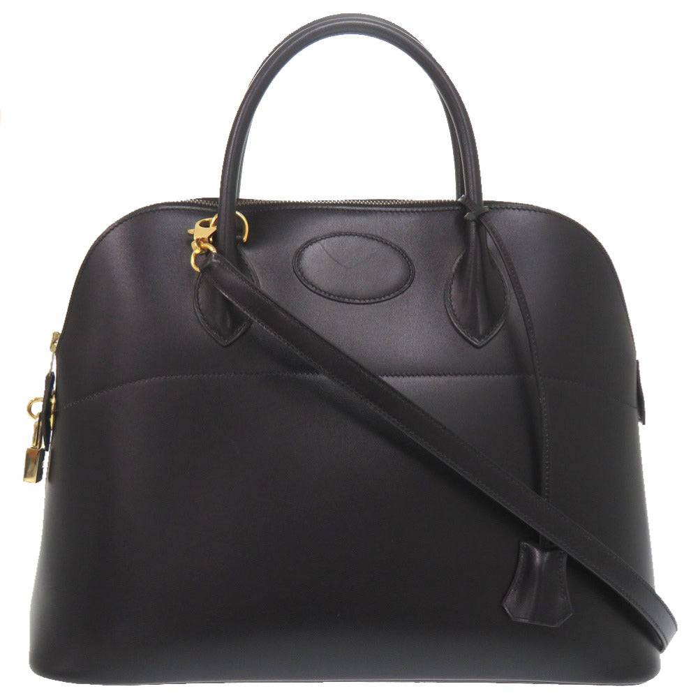 美品 エルメス ボリード35 ボックスカーフ ブラック ゴールド金具 □C刻印 ハンドバッグ 黒 1657 【中古】 HERMES
