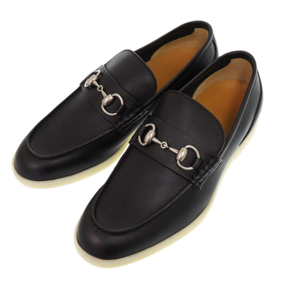 未使用品 グッチ ラバーソール ホースビット 782672 ラバー レザー ブラック 24cm 黒 靴その他 1663【中古】GUCCI