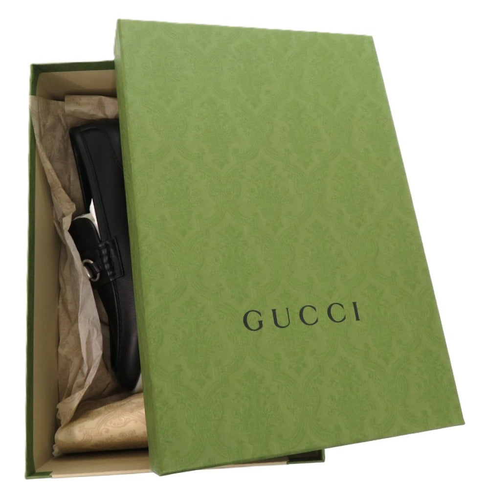 未使用品 グッチ ラバーソール ホースビット 782672 ラバー レザー ブラック 24cm 黒 靴その他 1663【中古】GUCCI