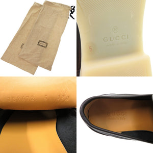 未使用品 グッチ ラバーソール ホースビット 782672 ラバー レザー ブラック 24cm 黒 靴その他 1663【中古】GUCCI