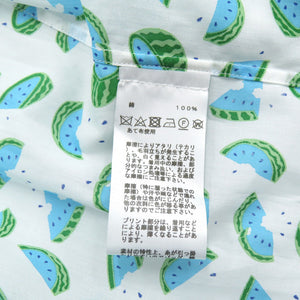 新品同様 エルメス スイカ柄 サイズ37 コットン マルチカラー 長袖シャツ 1672【中古】HERMES メンズ