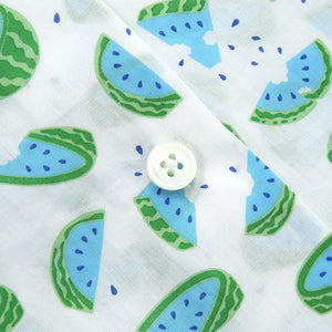 新品同様 エルメス スイカ柄 サイズ37 コットン マルチカラー 長袖シャツ 1672【中古】HERMES メンズ