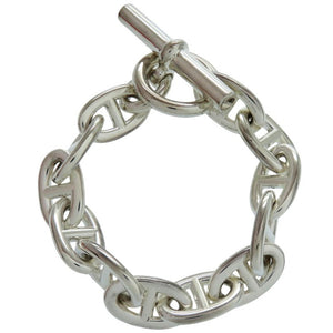 新品同様 エルメス シェーヌダンクル GM 11コマ シルバー925 シルバー ブレスレット 1678【中古】HERMES