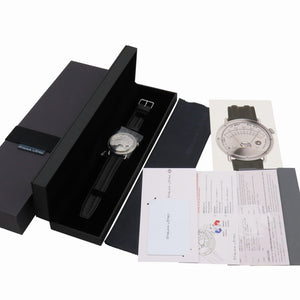 新品同様 大塚ローテック 6号 レトログラード 自動巻き 腕時計 SS/レザー シルバー 1681【中古】OTSUKA LOTEC メンズ