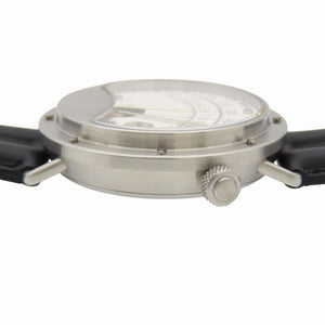 新品同様 大塚ローテック 6号 レトログラード 自動巻き 腕時計 SS/レザー シルバー 1681【中古】OTSUKA LOTEC メンズ