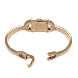 美品 グッチ 6800L ピンクゴールド シェル文字盤 SS ホワイト クオーツ 腕時計 1683【中古】GUCCI