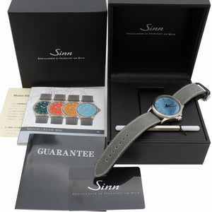 未使用品 ジン
 自動巻き 556 アクアマリンブルー 世界限定400本 556.AB 腕時計
 ステンレススチール/キャンバスレザー アクアマリンブルー 1684
【中古】Sinn メンズ