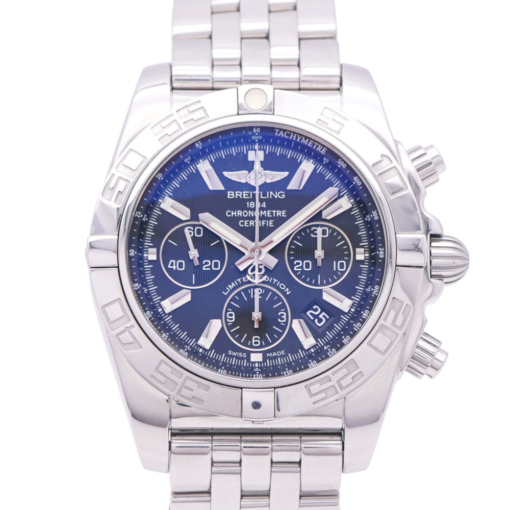 美品 ブライトリング
 自動巻き クロノマット44 日本限定 AB0111 腕時計
 ステンレススチール ブラック 1686
【中古】BREITLING メンズ