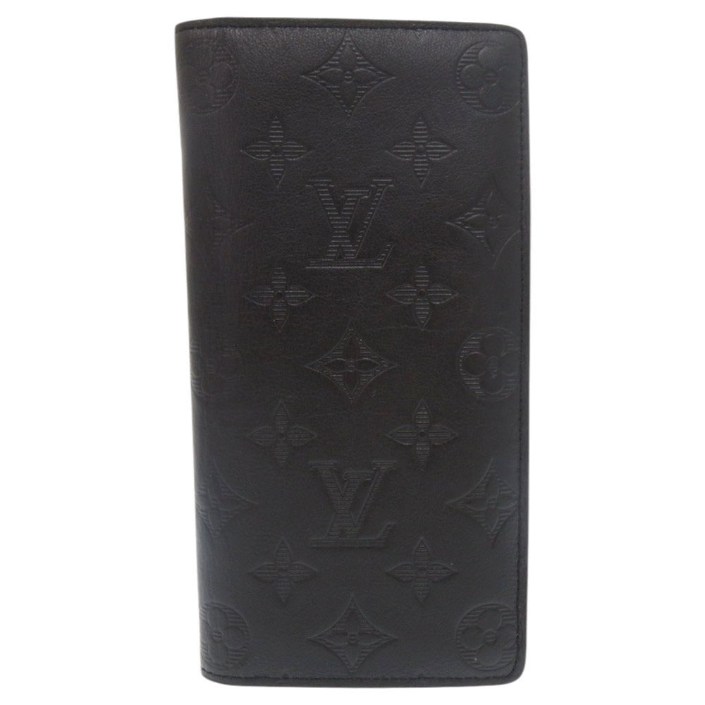 美品 ルイ ヴィトン ポルトフォイユ ブラザ モノグラム シャドウ M62900 ICチップ ノワール 長財布 LV 1713【中古】LOUIS VUITTON メンズ
