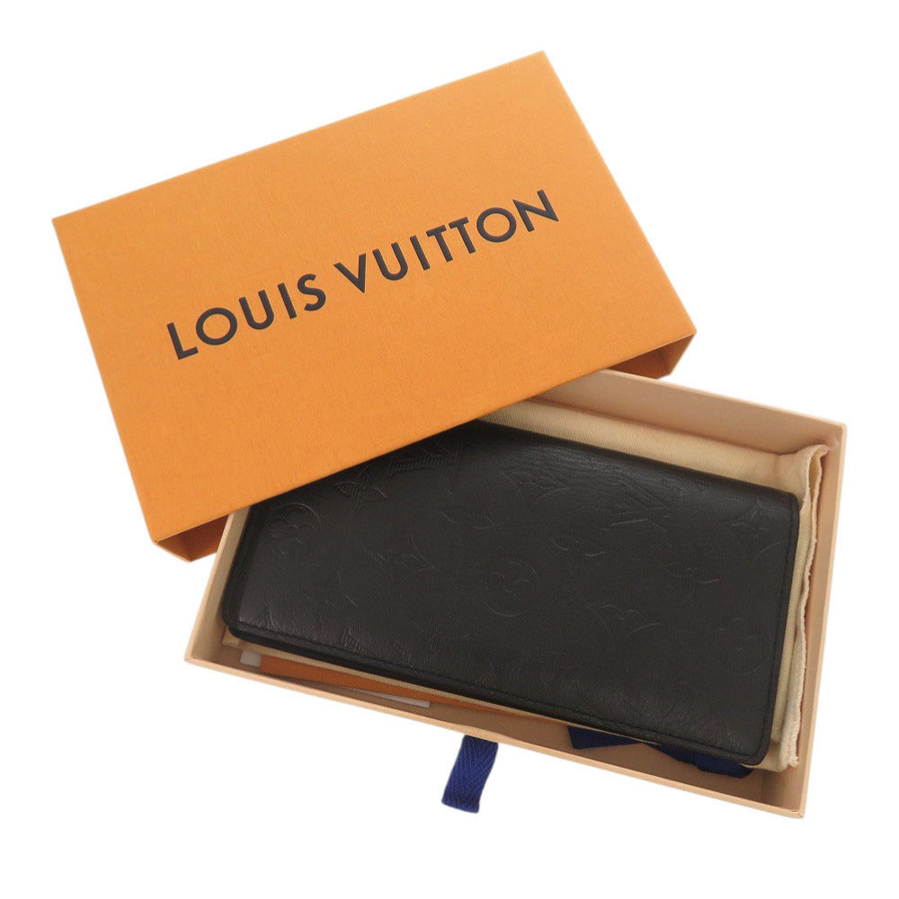 美品 ルイ ヴィトン ポルトフォイユ ブラザ モノグラム シャドウ M62900 ICチップ ノワール 長財布 LV 1713【中古】LOUIS VUITTON メンズ