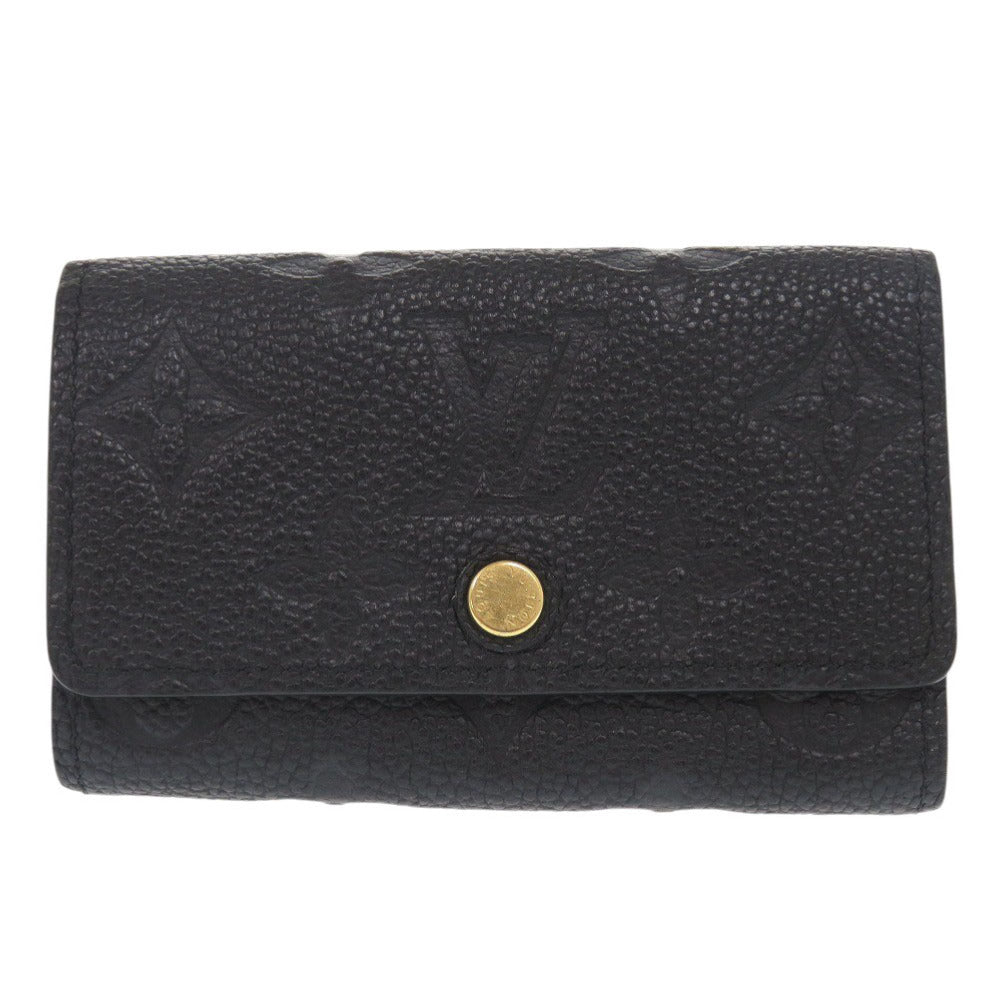 美品 ルイ ヴィトン ミュルティクレ 6 モノグラム アンプラント M64421 ノワール 6連 キーケース 黒 LV 1714【中古】LOUIS VUITTON