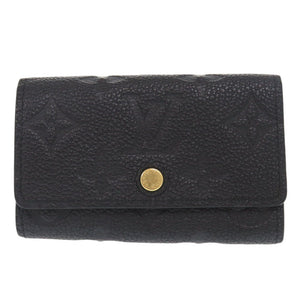 美品 ルイ ヴィトン ミュルティクレ 6 モノグラム アンプラント M64421 ノワール 6連 キーケース 黒 LV 1714【中古】LOUIS VUITTON