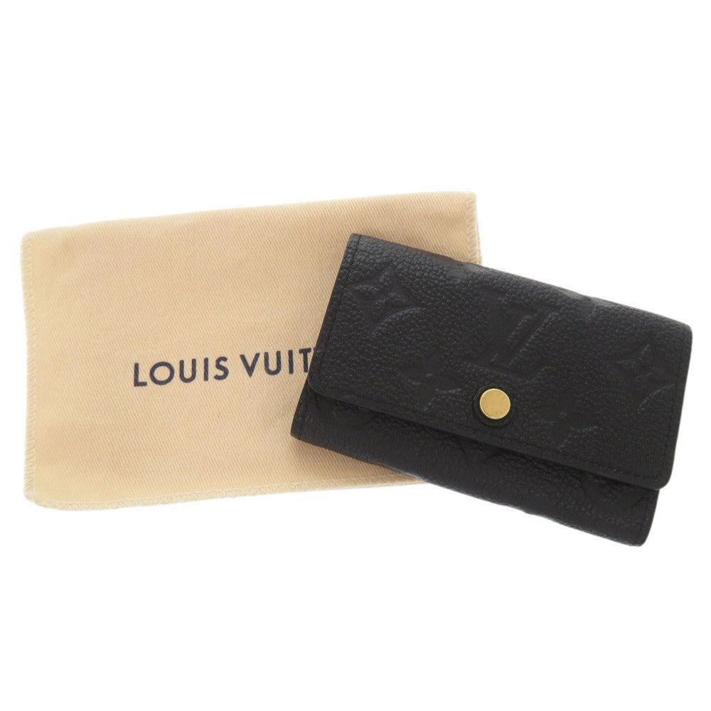 美品 ルイ ヴィトン ミュルティクレ 6 モノグラム アンプラント M64421 ノワール 6連 キーケース 黒 LV 1714【中古】LOUIS VUITTON