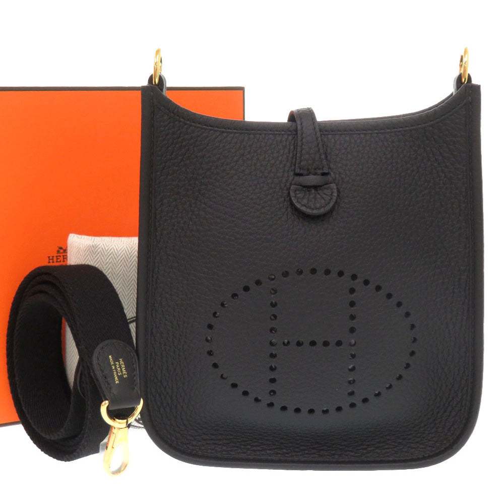 未使用 エルメス エブリンTPM アマゾン トリヨンクレマンス ブラック ゴールド金具 W刻印(2024年製) ショルダーバッグ 黒 1730 【中古】 HERMES