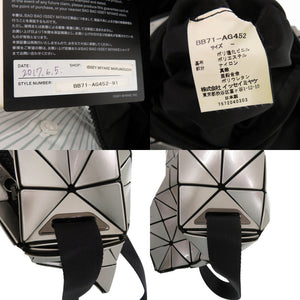 美品 イッセイミヤケ スラッシュ BAO BAO ISSEY MIYAKE バオバオ BB71-AG452 ポリエステル ナイロン シルバー ショルダーバッグ 1733【中古】ISSEY MIYAKE