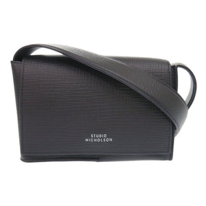 新品同様 スタジオ ニコルソン MESHI MINI レザー ネイビー ショルダーバッグ 1746【中古】STUDIO NICHOLSON