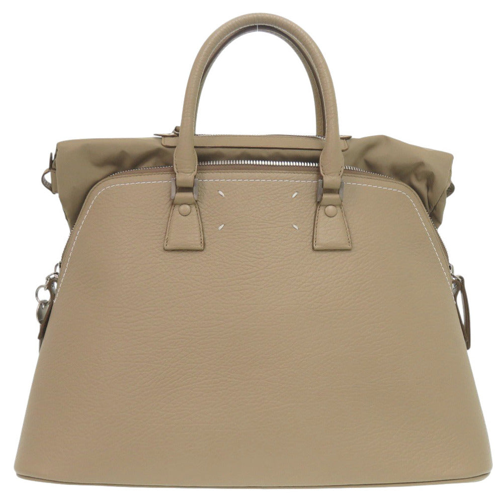 新品同様 メゾン マルジェラ 2WAY 5AC S56WG0092 レザー ベージュ ハンドバッグ 1751【中古】Maison Margiela