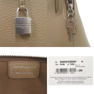 新品同様 メゾン マルジェラ 2WAY 5AC S56WG0092 レザー ベージュ ハンドバッグ 1751【中古】Maison Margiela