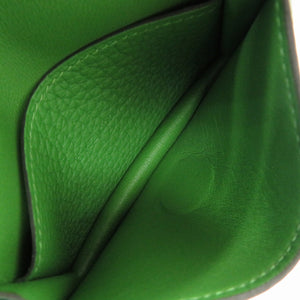 未使用 エルメス ドゴン カードケース トゴ ヴェールユッカ シルバー金具 B刻印(2023年製) 緑 1753【中古】HERMES