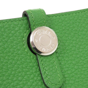 未使用 エルメス ドゴン カードケース トゴ ヴェールユッカ シルバー金具 B刻印(2023年製) 緑 1753【中古】HERMES