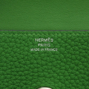 未使用 エルメス ドゴン カードケース トゴ ヴェールユッカ シルバー金具 B刻印(2023年製) 緑 1753【中古】HERMES