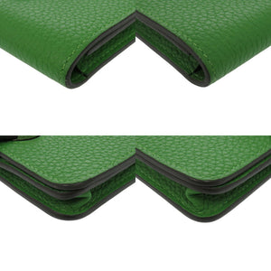 未使用 エルメス ドゴン カードケース トゴ ヴェールユッカ シルバー金具 B刻印(2023年製) 緑 1753【中古】HERMES